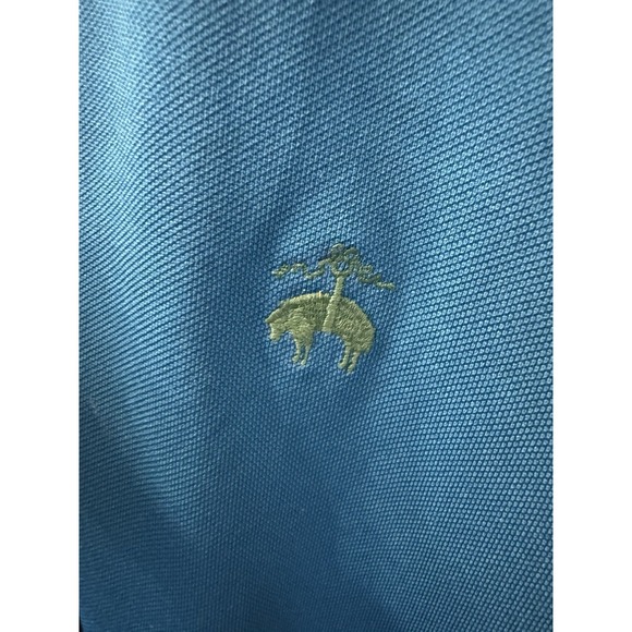 BROOKS BROTHERS T-Shirt Men's XXL (2XL) Short Sleeve Polo Loose Fit Blue Logo - Picture 7 of 9